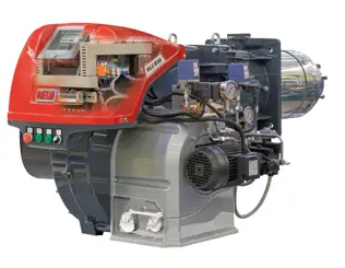 Low NOx Modulating Dual Fuel Burner